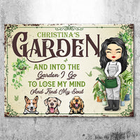 Thumbnail for Into The Garden I Find My Soul - Personalized Metal Sign - Gift For Gardening Lovers