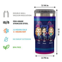 Thumbnail for Let's Drink & Forget All Our Troubles - Personalized Can Cooler - Gift For Bestie