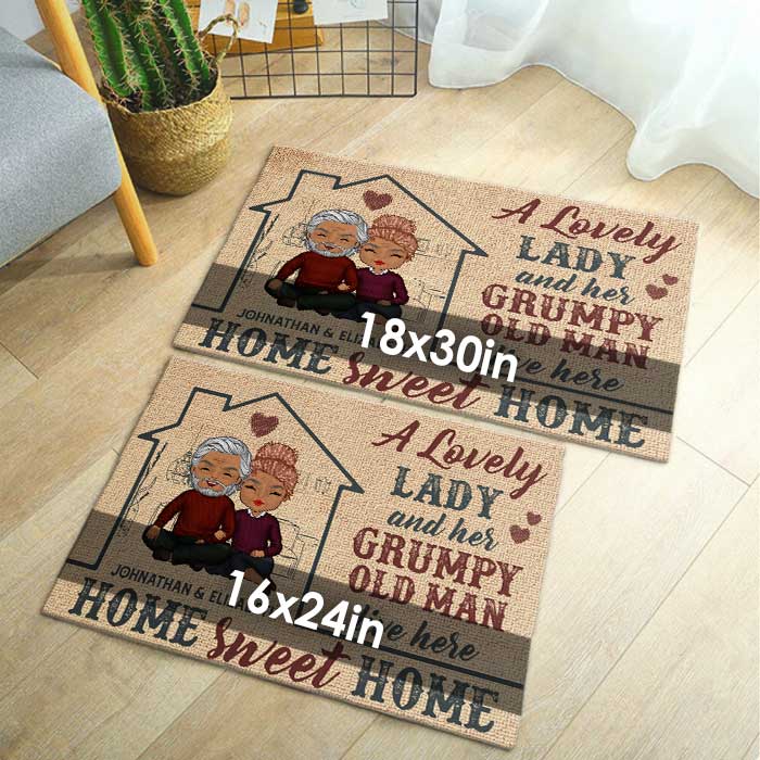 Sweet Home - Personalized Decorative Mat - Gift For Couples, Husband Wife