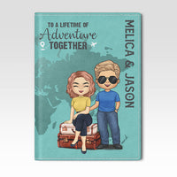 Thumbnail for To A Lifetime Of Adventure Together - Personalized Passport Cover, Passport Holder - Gift For Couples, Husband Wife