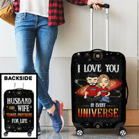 Thumbnail for Love You In Every Universe - Personalized Luggage Cover - Gift For Couples, Husband Wife