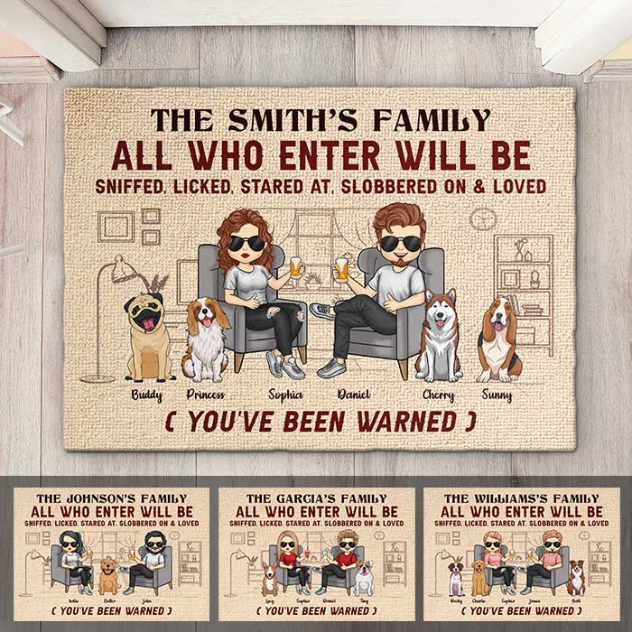 You've Been Warned - Personalized Decorative Mat - Gift For Pet Lovers