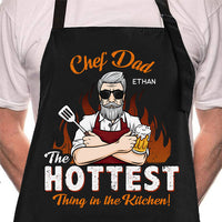 Thumbnail for Chef Dad The Hottest Thing In The Kitchen - Gift For Dad - Personalized Apron