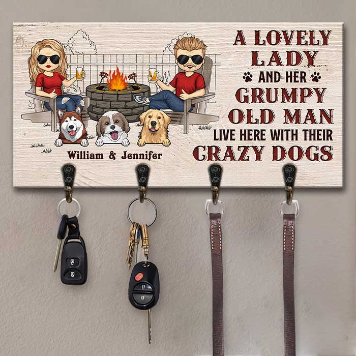 Dog Keyring Personalized - Dog Love Key Hanger - Personalised Gifts NZ