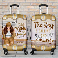 Thumbnail for I Must Go Because The Sky Is Calling Me - Gift For Bestie, Personalized Luggage Cover