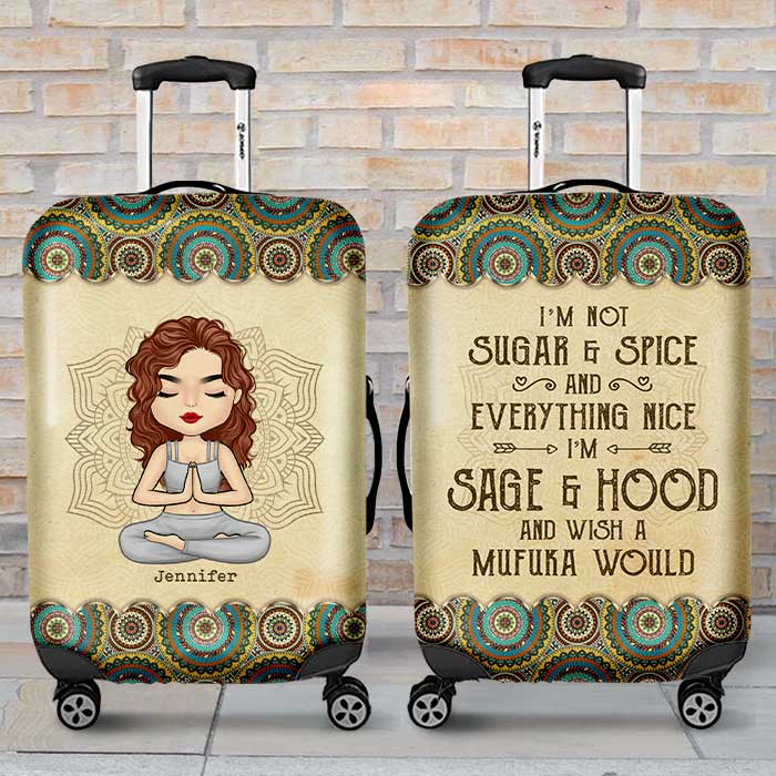 I'm Sage & Hood And Wish A Mufuka Would - Personalized Luggage Cover