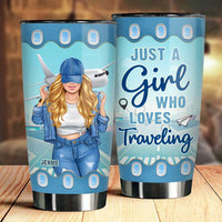 Thumbnail for Catch Flights Not Feelings - Personalized Tumbler - Gift For Bestie