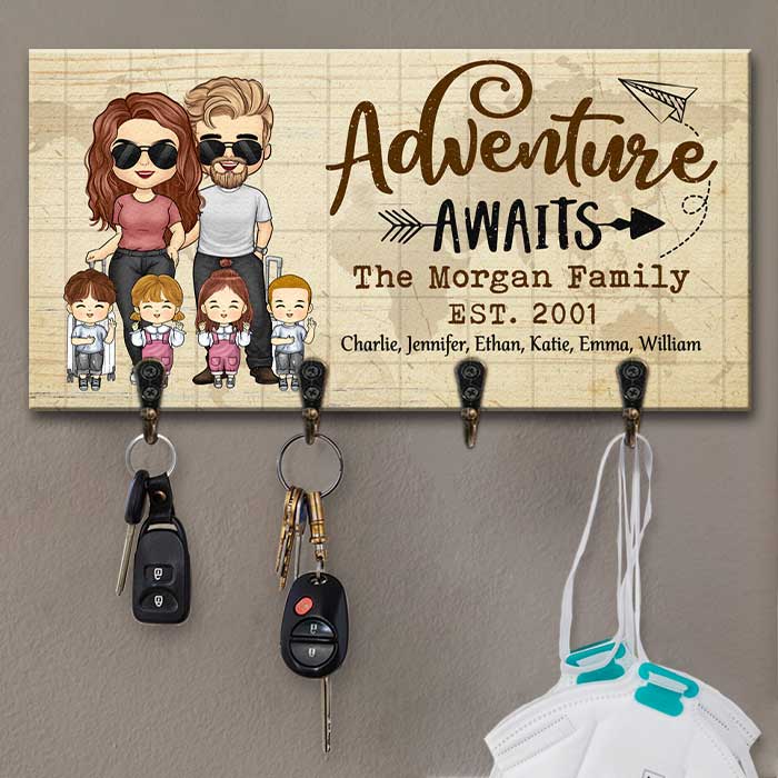 Personalized Key Hanger For Couples - Camping - Personalised Gifts NZ