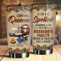 Thumbnail for Camping Queen - Personalized Tumbler - Gift For Camping Lovers