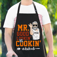 Thumbnail for Mr. Good Looking Is Cooking - Gift For Dad, Grandpa - Personalized Apron