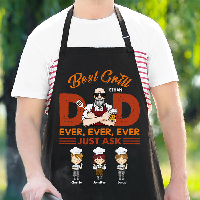 Best Grill Dad Ever Just Ask - Gift For Dad - Personalized Apron