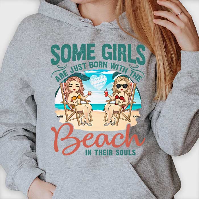 Girls And The Beach - Personalized Unisex T-shirt - Gift For Bestie