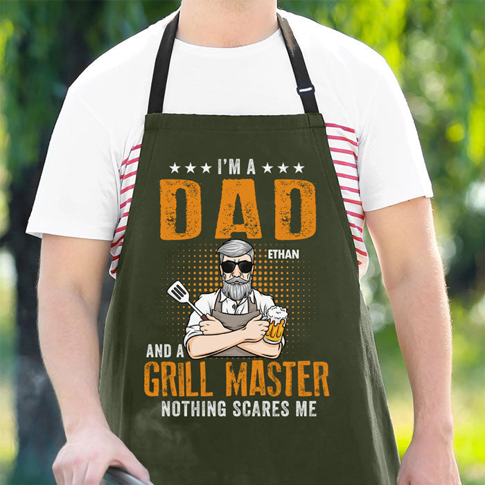 I'm A Dad And A Grill Master - Gift For Dad - Personalized Apron