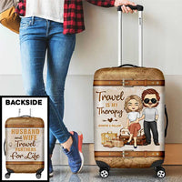 Thumbnail for Travel Partners For Life - Personalized Luggage Cover - Gift For Couples, Husband Wife