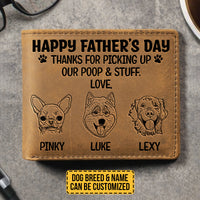 Thumbnail for Dear Dog Dad We Woof You - Personalized Bifold Wallet - Gift For Dad