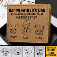 Thumbnail for Dear Dog Dad We Woof You - Personalized Bifold Wallet - Gift For Dad