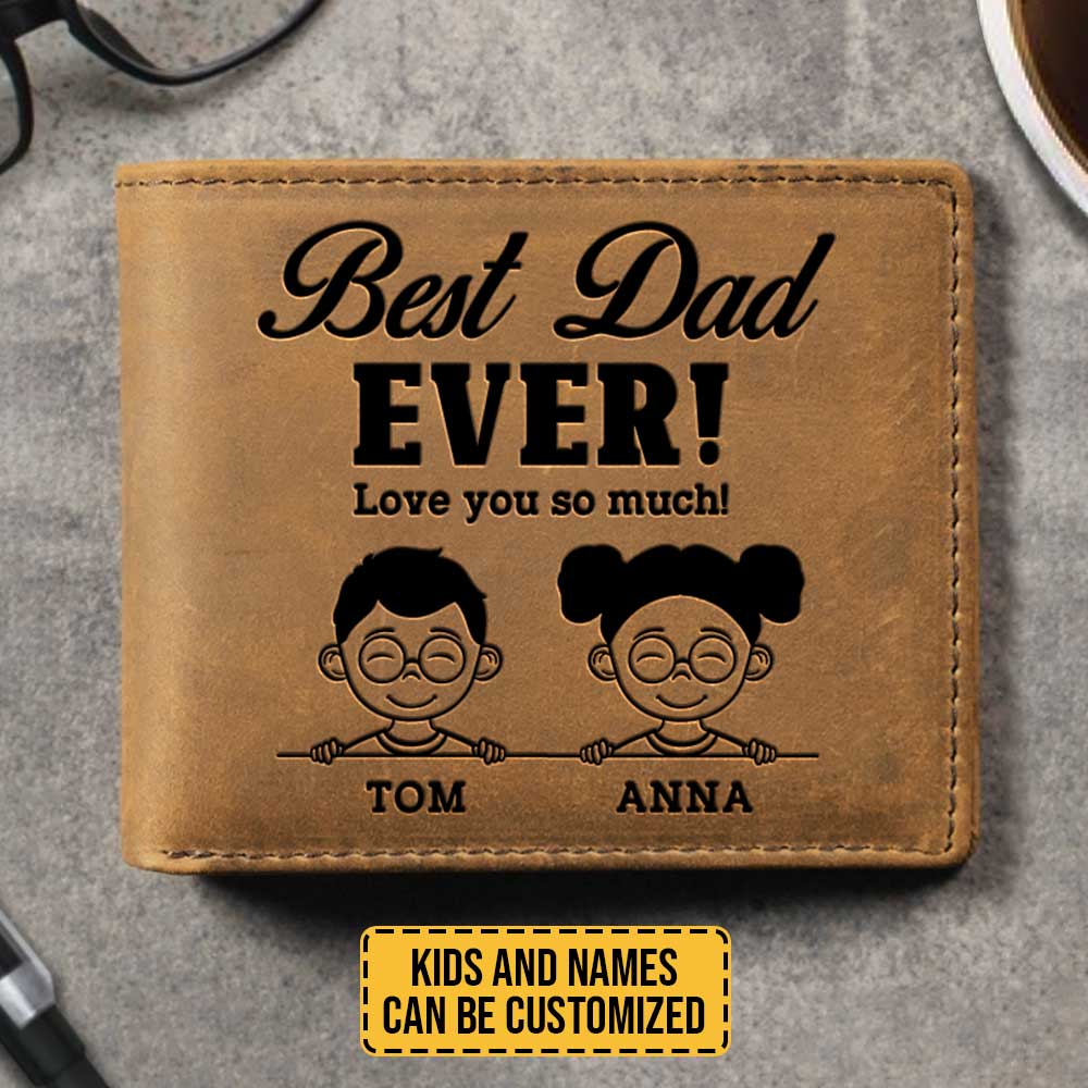 We Love You So Much - Personalized Bifold Wallet - Gift For Dad