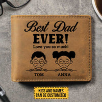 Thumbnail for We Love You So Much - Personalized Bifold Wallet - Gift For Dad