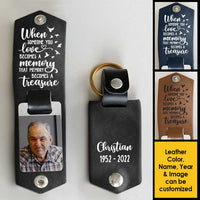 Thumbnail for Faux Leather Keyring - Memory Becomes Treasure - Personalised Gifts NZ