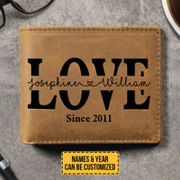 Thumbnail for Love You Forever - Personalized Bifold Wallet - Gift For Couples, Husband Wife