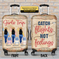 Thumbnail for Girls Trip - We Catch Flights Instead Of Feelings - Gift For Bestie - Personalized Luggage Cover