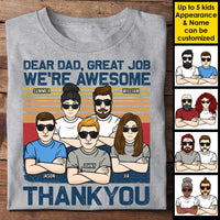 Thumbnail for Thank You Dad We Are Awesome - Personalized Unisex T-shirt - Gift For Dad