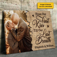 Thumbnail for From Our First Kiss - Personalized Horizontal Canvas - Upload Image, Gift For Couples, Husband Wife