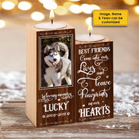 Thumbnail for Leaving Pawprints On Our Hearts - Personalized Candle Holder - Upload Image, Memorial Gift, Sympathy Gift