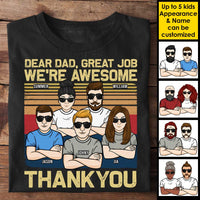 Thumbnail for Thank You Dad We Are Awesome - Personalized Unisex T-shirt - Gift For Dad