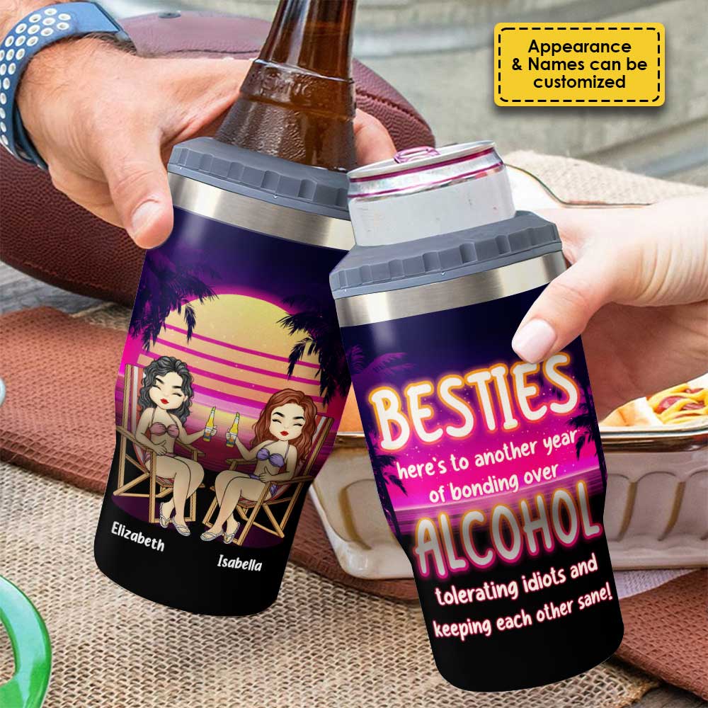 Keeping Each Other Sane - Personalized Can Cooler - Gift For Bestie