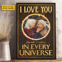 Thumbnail for I Love You In Every Universe - Upload Image, Gift For Couples, Husband Wife, Personalized Vertical Poster