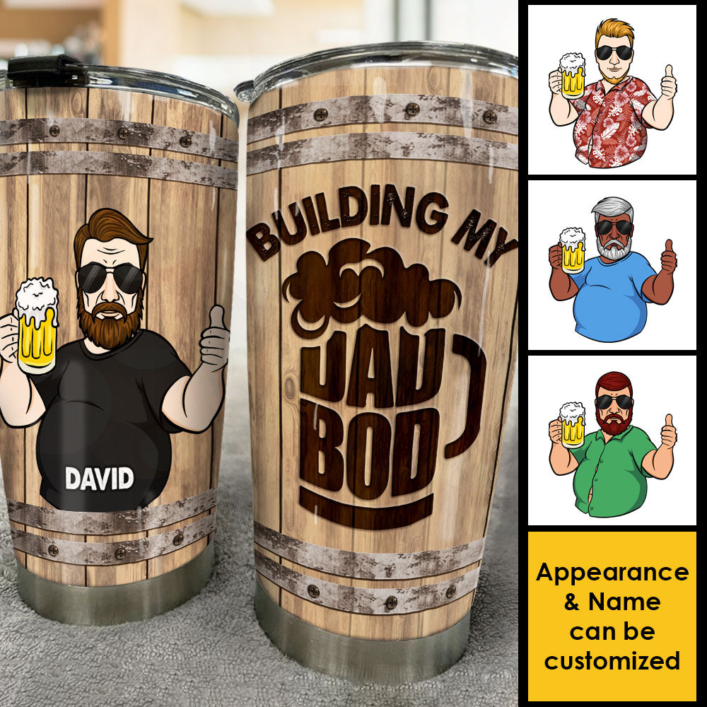 Building My Dad Bod - Gift For Dad, Grandpa - Personalized Tumbler