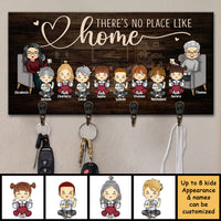 Thumbnail for There Is No Place Like Our Home - Personalized Key Hanger, Key Holder - Gift For Couples, Husband Wife