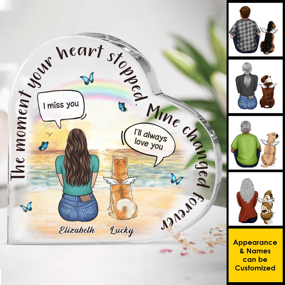 My Heart Changed Forever - Personalized Shaped Acrylic Plaque - Memorial Gift, Sympathy Gift