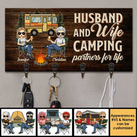 Thumbnail for We Are Camping Partner For Life - Personalized Key Hanger, Key Holder - Gift For Camping Couples, Husband Wife