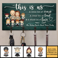 Thumbnail for This Is Us, A Whole Lot Of Love - Personalized Key Hanger, Key Holder - Gift For Couples, Husband Wife