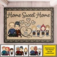 Thumbnail for There's No Place Like Home - Personalized Decorative Mat - Anniversary Gifts, Gift For Couples, Husband Wife