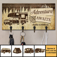 Thumbnail for Personalized Key Hanger - Adventure Awaits Us - Personalised Gifts NZ