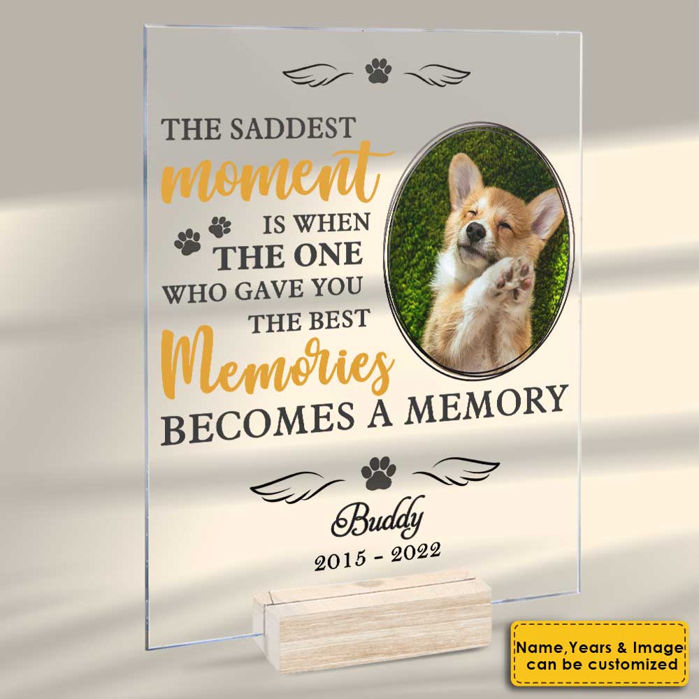 You Gave Me The Best Memories - Personalized Acrylic Plaque - Upload Image,  Memorial Gift, Sympathy Gift