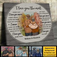 Thumbnail for I Love You The Most - Personalized Horizontal Canvas - Gift For Couples, Husband Wife