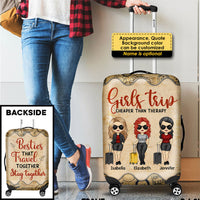 Thumbnail for Besties That Travel Together Stay Together - Gift For Bestie - Personalized Luggage Cover