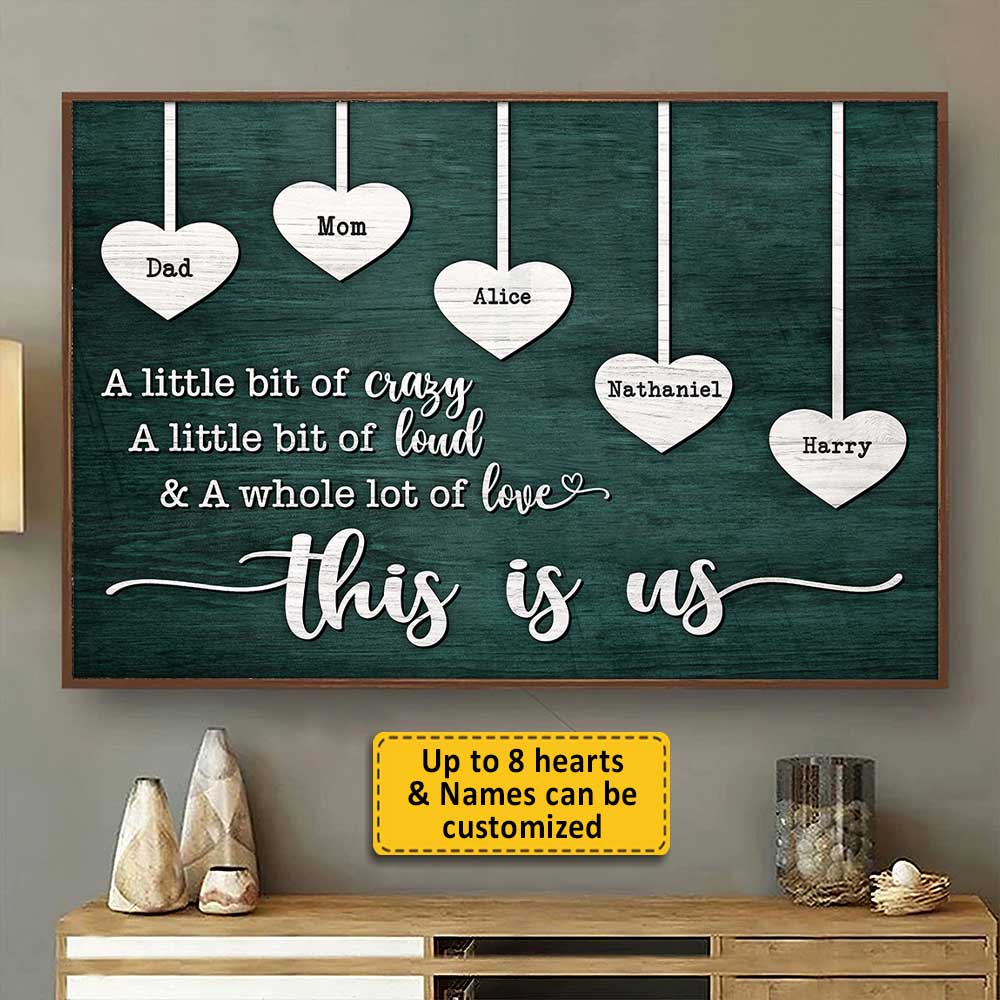 Personalized Printed Poster - Whole Lot Of Love - Personalised Gifts NZ