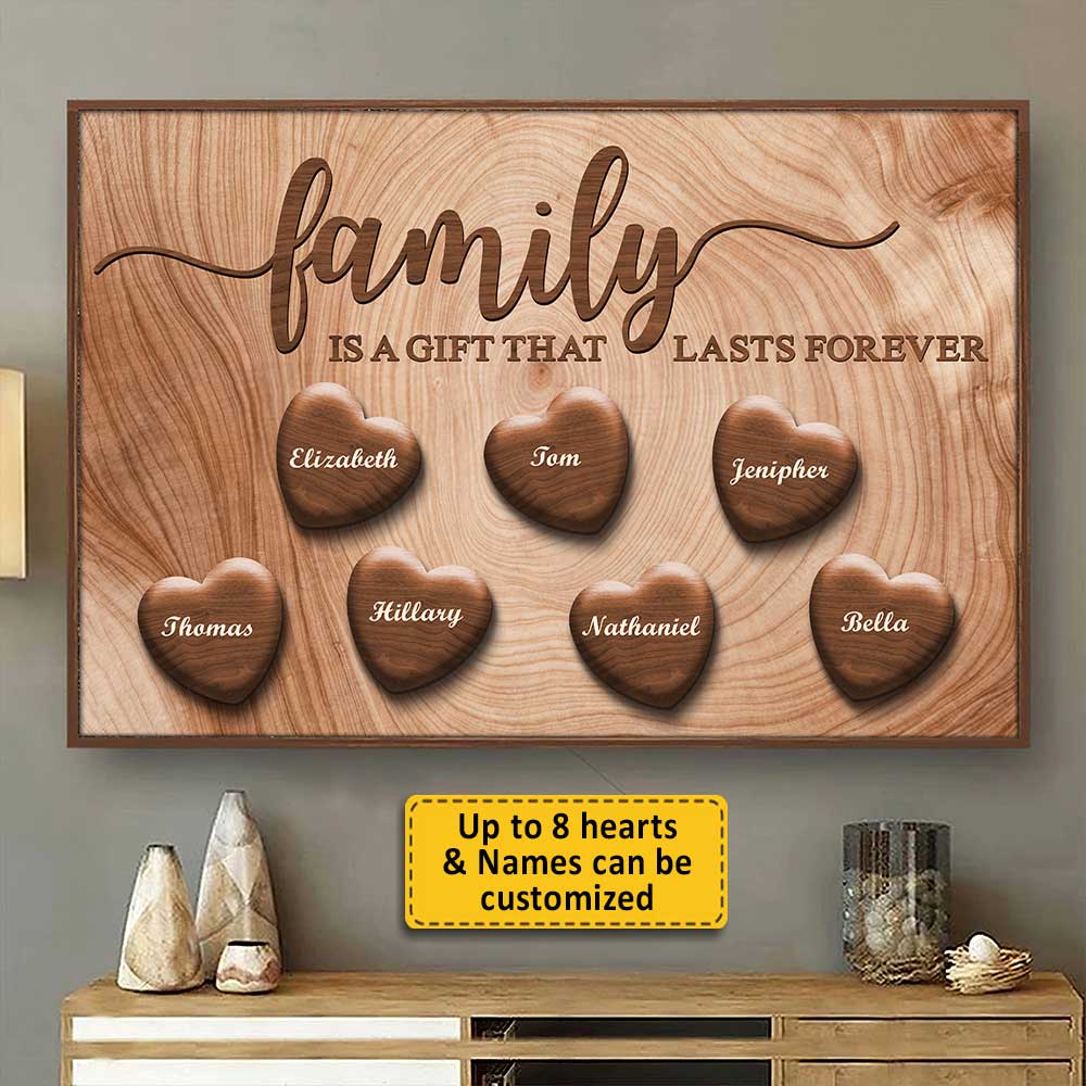 Family Is Forever - Personalized Horizontal Poster - Gift For Couples, Husband Wife