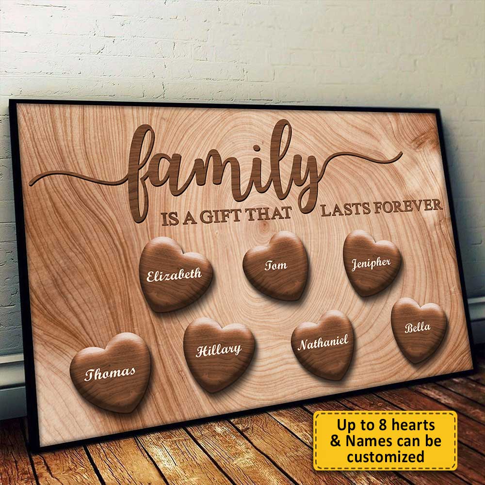 Family Is Forever - Personalized Horizontal Poster - Gift For Couples, Husband Wife