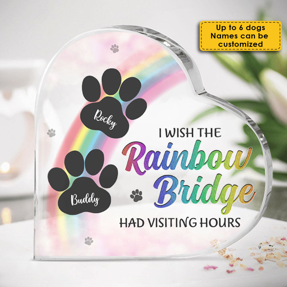 The Rainbow Bridge - Personalized Shaped Acrylic Plaque - Memorial Gift, Sympathy Gift