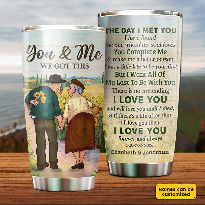 I Love You Forever And Always - Personalized Tumbler - Gift For Couples, Husband Wife