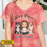 Thumbnail for Best Dog Mom Ever - Personalized V-Neck T-Shirt - Gift For Pet Lovers