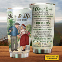 Thumbnail for I Choose You To Do Life With - Personalized Tumbler - Gift For Couples, Husband Wife