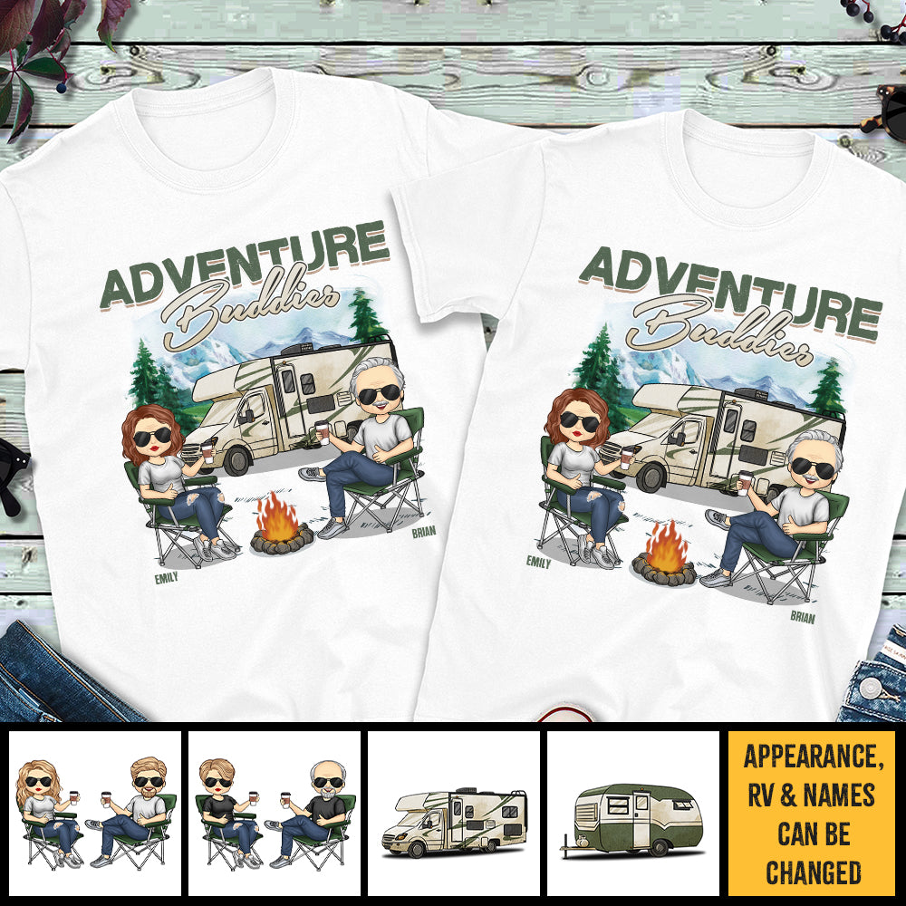 Matching Couple T-Shirt - Adventure Buddies - Personalised Gifts NZ