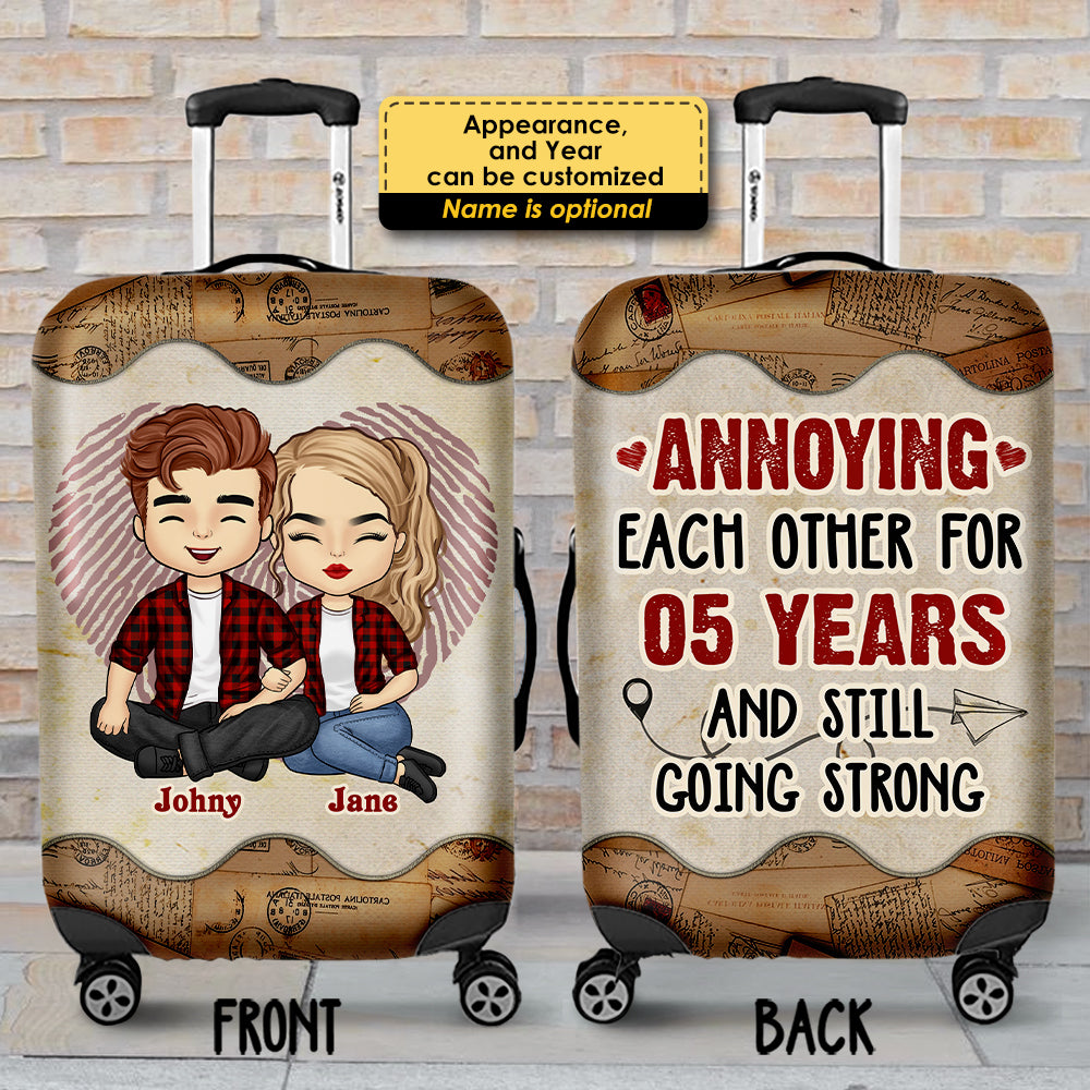 Annoying You Is My Favorite Hobby - Gift For Couples, Husband Wife - Personalized Luggage Cover